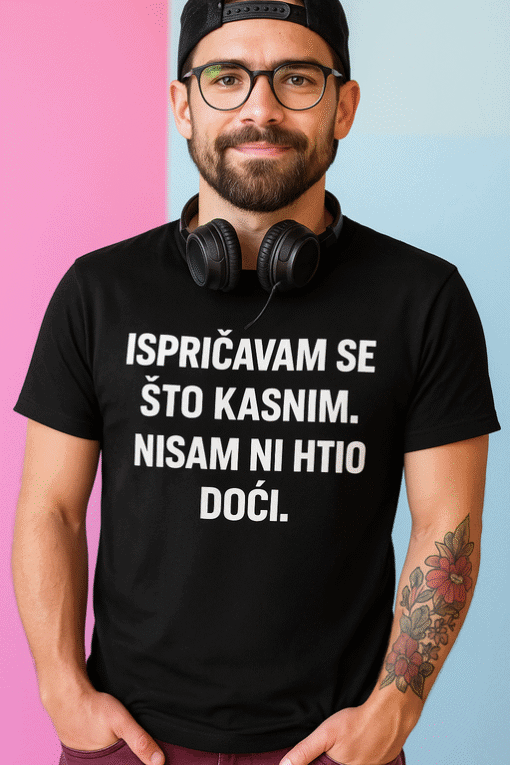 Opremanje majica za muškarce, tisk na majice, modni dizajn, česta ponuda, Top-majice.hr.