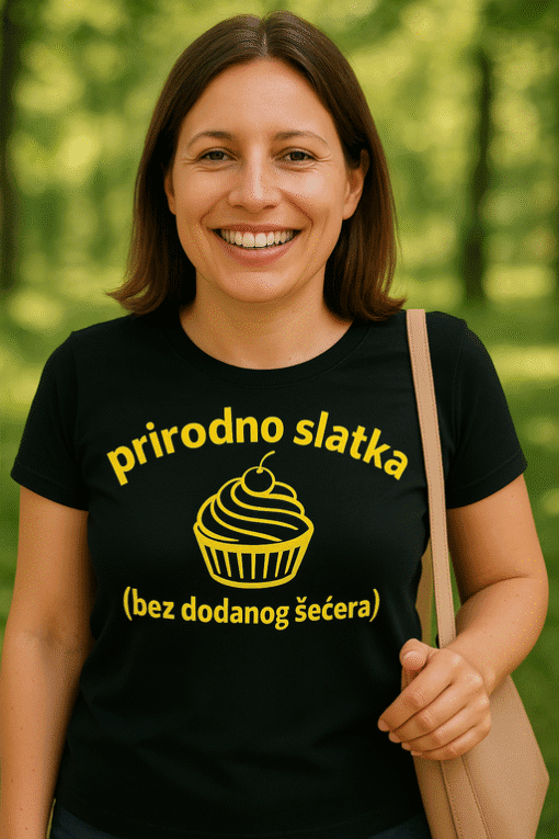 Prirodno slatko majica bez dodanog šećera, zdrava opcija za slatko uživanje.