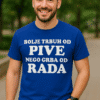 Bolje truh od pive nego grba od rada, humoristička muška majica, idealno za svakodnevno nošenje.