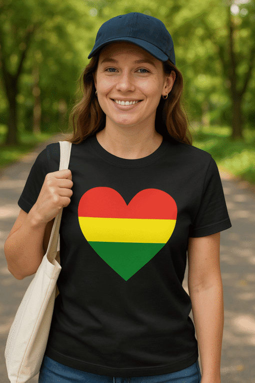 Majica s(li) srcem u bojama Litzvica, popularna za izradu majica i odjevnih predmeta.