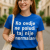 Majica s natpisom Ko ovdje ne poludi taj nije normalan