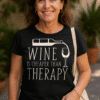 Byline: person wearing wine-themed t-shirt smiling outdoors, casual style, promotional fashion, wine lover gift idea, Top-majice.hr.