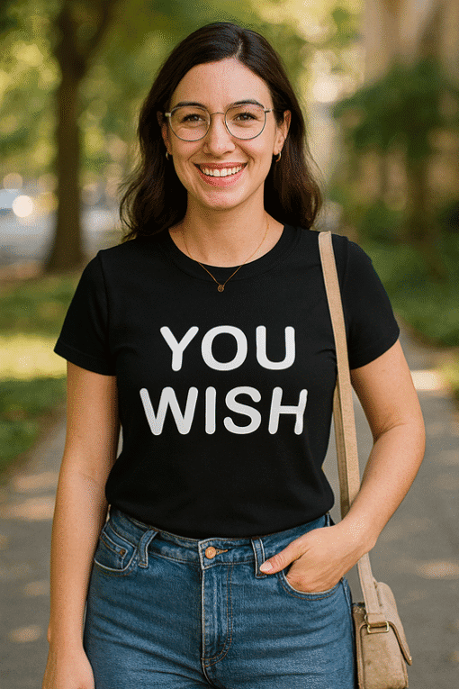 Muška majica s natpisom You Wish za žene, personalizirani tisk, vrhunska kvaliteta, dnevne i sportske kombinacije.