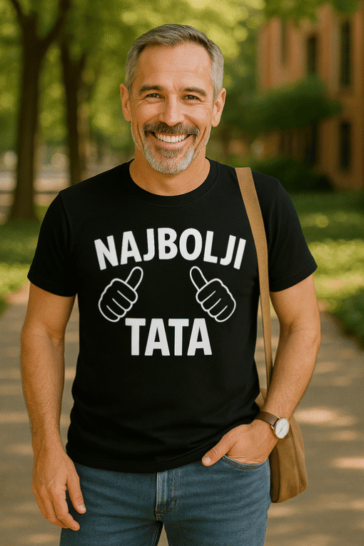 Najbolji tata majica, personalizirani otisak za muškarce, savršen poklon od top majice.hr.