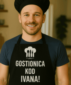 Kuhar s majicom za gostionicu, personalizirana majica, poklon za Ivana, catering, promocija | Top-majice.hr.