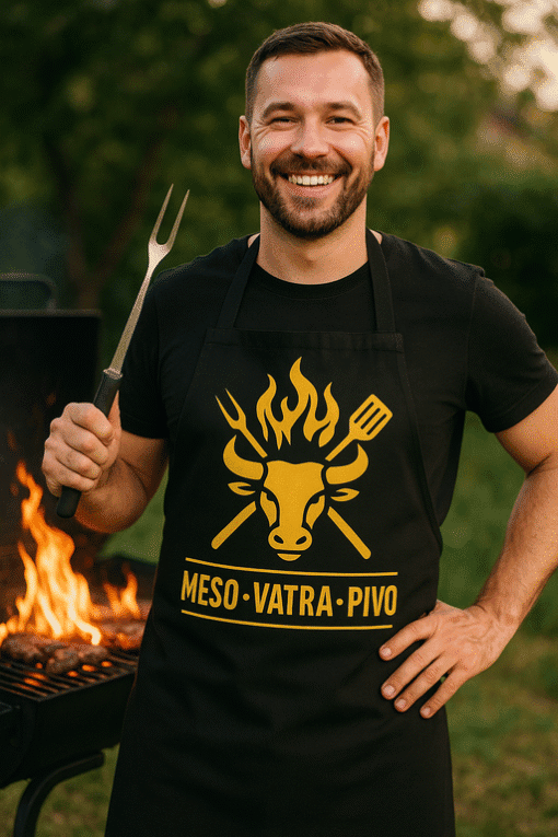 Dimnjak na roštilju, kuhar s modernim majicama za roštilj, majice za meso, vatra i roštilj, specijaliteti za bbq, kvaliteta majica, topl-majice.hr.