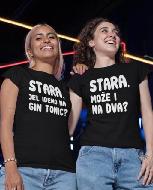 Teens wearing personalized T-shirts with humorous quotes, ideal for custom optima apparel.