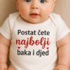 Najbolji bebino odijelo s natpisom za rođenje i obiteljsku radost.