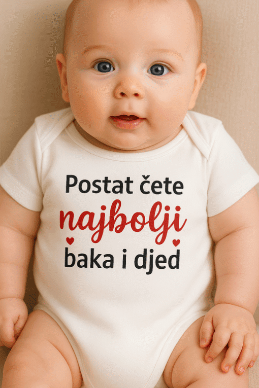Najbolji bebino odijelo s natpisom za rođenje i obiteljsku radost.