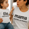 Maestra majica za mamu i dijete s porukama o pravilima.
