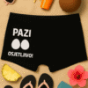 1. Široki boxerice za žene s natpisom, idealne za ljetne odmore i plažu.