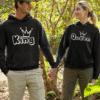 Kralj i kraljica hoodie majice za parove, originalni dizajn i kvalitetne tkanine.