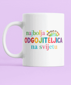 Najbolja odgojiteljica na svijetu, personalizirana šalica za učiteljice, poklon za odgojitelje.