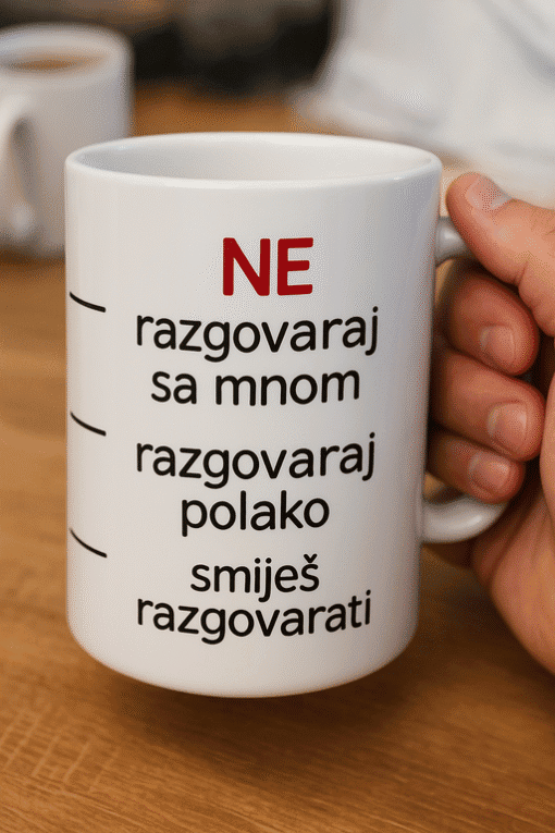 Ne razgovaraj sa mnom, razgovaraj polako, smiješ razgovarati na šaljiv način.