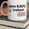 Najbolji način za vođenje razgovora o kavi i ginu, personalizirane šalice s natpisom za poklon.