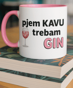 Najbolji način za vođenje razgovora o kavi i ginu, personalizirane šalice s natpisom za poklon.