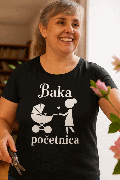 Baka počtnica personalizirana majica za majke, originalni dizajn, savršen dar za mame.