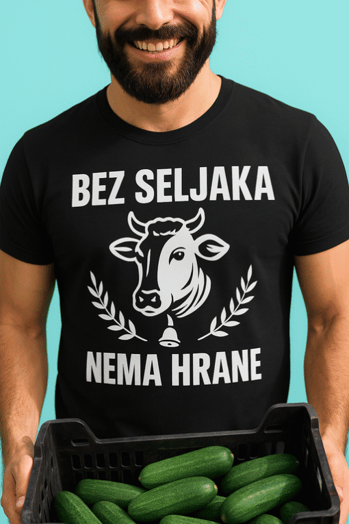 Bez seljaka nema hrane, majica za odmor i svakodnevnu uporabu.