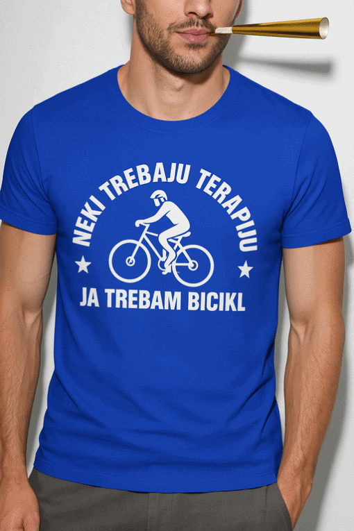1. Majica s biciklističkom porukom za ljubitelje vožnje.