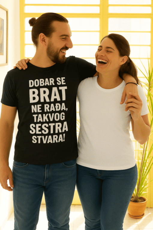 Majice s mama i bratom za ljubav i podršku, savršen poklon za obiteljsku vezu.