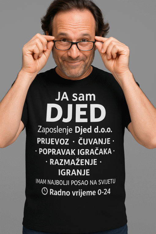 Vozač majica s tekstom za djeda, posao i hobije, unikatni dizajn za poklon i osobni izraz.