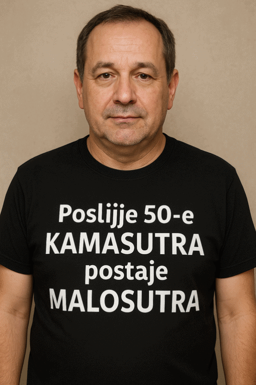 Stilski majica s tekstom za muškarce, visoka kvaliteta, prilagođena za svakodnevno nošenje.