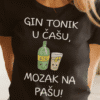 Ograničeni ALT: Majica s tiskom gin tonik u čaši, zabavan dizajn, idealno za poklon ili opušteni stil.