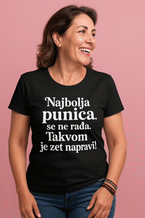 Najbolja punica t-shirt, personalizirani print za isticanje stava.