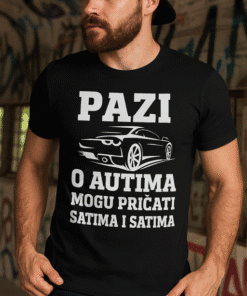 Automobilski tiskana majica za ljubitelje vožnje i automobila, uniseks, unikatni dizajn za svakog fana.