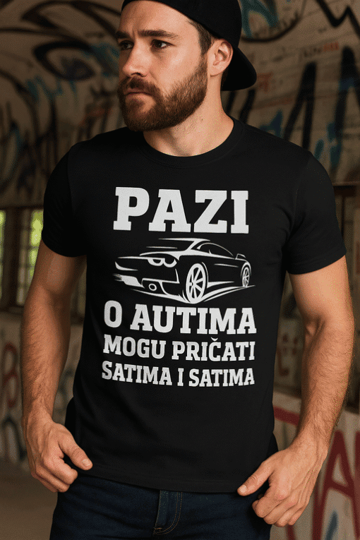 Automobilski tiskana majica za ljubitelje vožnje i automobila, uniseks, unikatni dizajn za svakog fana.