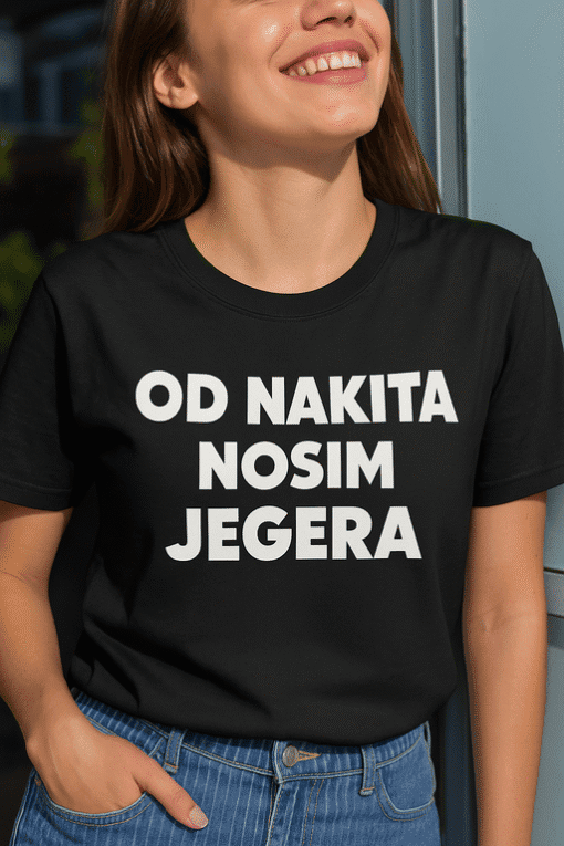 Od NAKITA NOSIM JEGERA - uniseks majica za svakodnevnu uporabu.