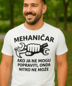 Popust na majice s natpisom mehaničar, zabavne majice za mehaničare, unisex majice za posao i svakodnevicu.
