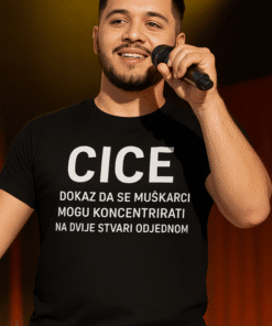 Muški majica s motivacijskim natpisom za sport i fitness, idealna za aktivan stil života.