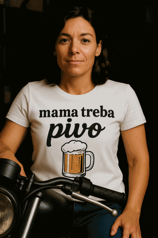 Majica za mame s natpisom mama treba pivo