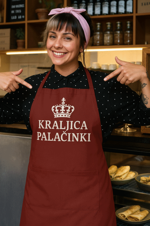 Kraljica palačinki na majici, originalni dizajn, prikladna za ljubitelje palačinki i slastica.