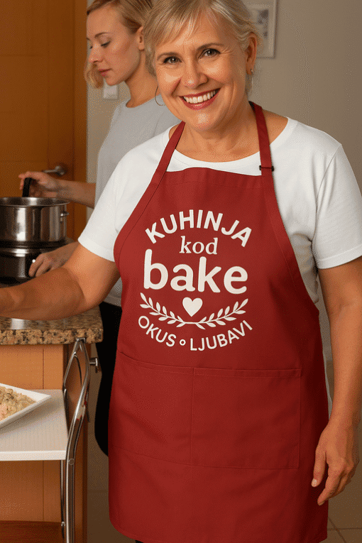 Kuhinja kod bake, kuharica, pečenje, ljubav, odjevna haljina, kućni recepti.