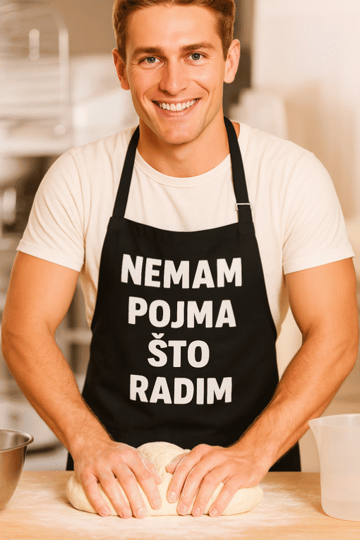Bezbedna majica s natpisom za kuhanje, smug lead za optima marketinške proizvode.