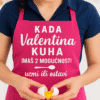Kuharska majica s Valentinovim motivom za ljubitelje kuhinje.