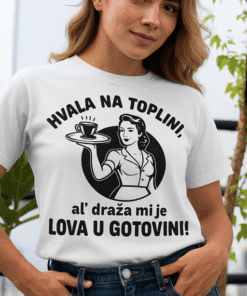 Majica s natpisom napojnica za konobare i ljubitelje humora