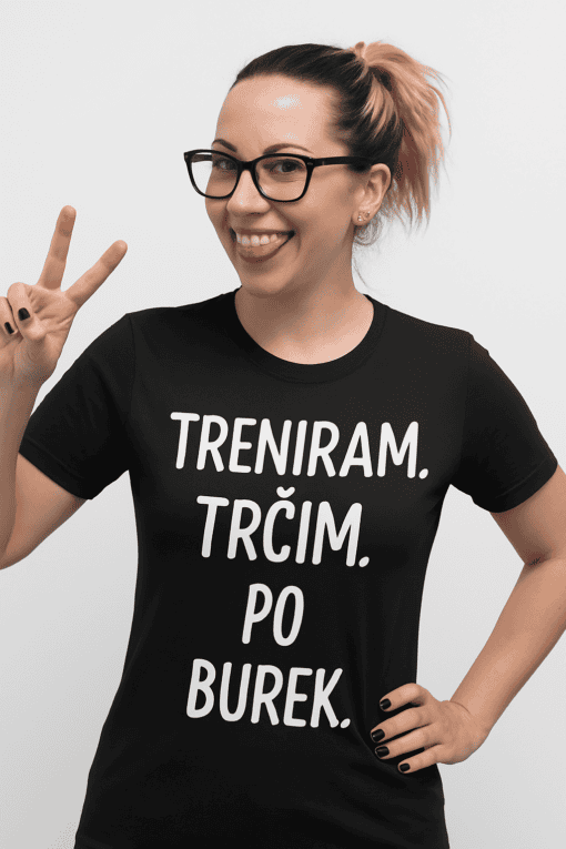 Smiješna majica 'Trčim po burek'