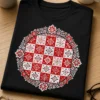 Majica s natpisom Čipka | Hrvatske Kockice i motivom hrvatskih kockica u čipkastom folklornom stilu
