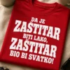 Majica za zaštitare s natpisom DA JE ZAŠTITAR BITI LAKO, ZAŠTITAR BIO BI SVATKO!