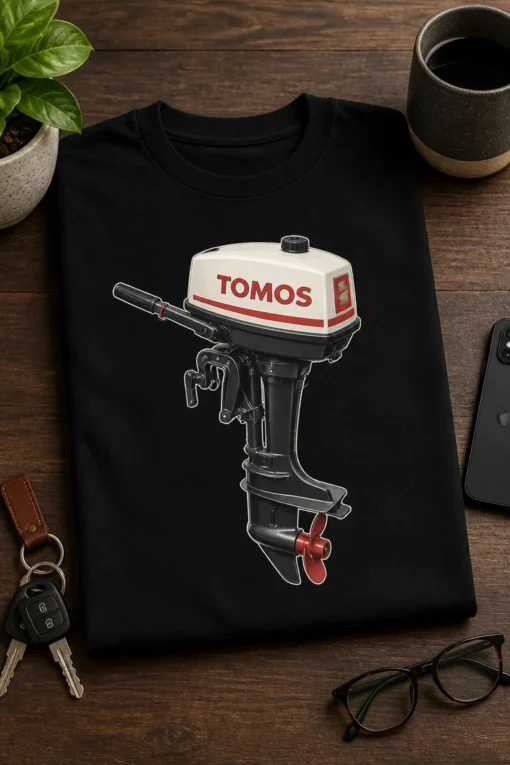 Majica s motivom vintage Tomos Penta vanbrodskog motora