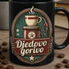 Mug s vintage servisnim dizajnom i natpisom Djedovo gorivo u retro stilu