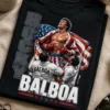 Majica s natpisom ROCKY BALBOA i retro motivom slavodobitnog boksača
