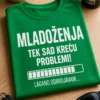 Majica za mladoženju s natpisom MLADOŽENJA TEK SAD KREĆU PROBLEMI! LAGANO ODBROJAVAM... i motivom loading bara
