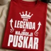 Majica s natpisom OVA LEGENDA JE NAJBOLJI PUŠKAR i motivom krune